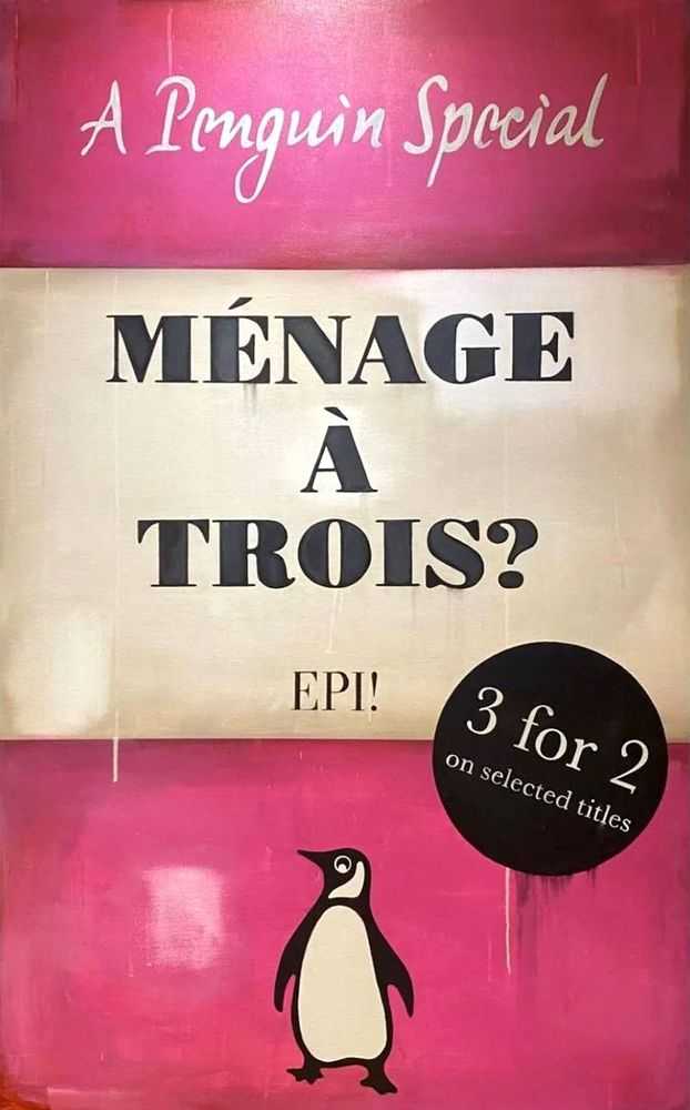Epi, ‘Ménage à Trois?’, 2022, Print, Screenprint on hand-torn German etching paper, Self-released, Numbered