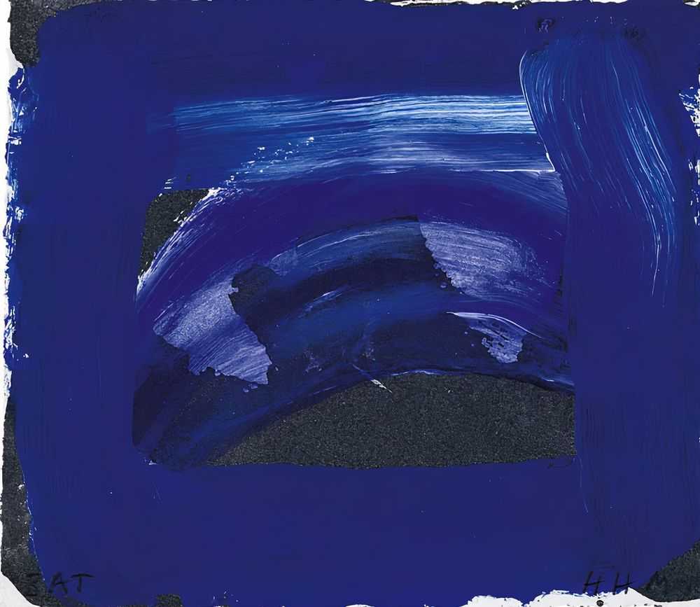 Howard Hodgkin, ‘Sea’, 2002, Print, Sugar lift ground etching and aquatint from one copper plate, printed in blue black, with hand colouring in ultramarine blue, zinc white and cyan acrylic. On 100% cotton paper from Two Rivers paper mill, Watchet, Somerset 270gsm, Cristea Roberts Gallery, Numbered, Dated
