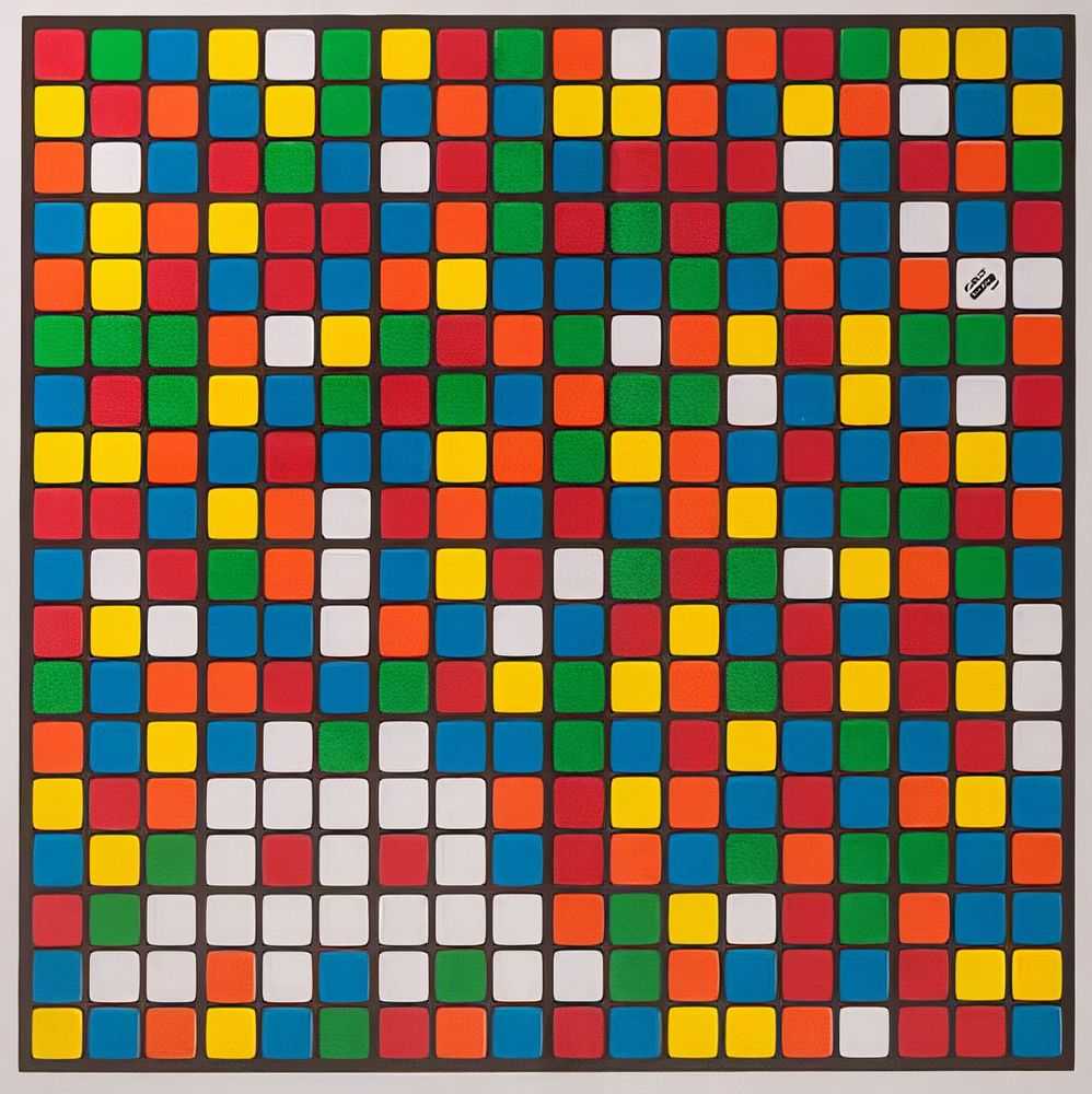 Invader, ‘Rubik Albino (Signed)’, 2006, Print, Screenprint in colours on paper, Pictures on Walls, Numbered, Dated