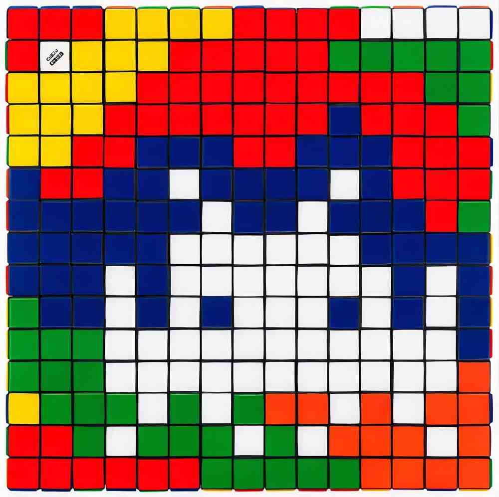 Invader, ‘Rubik Camouflage NVDR1-2’, 12-02-2023, Print, Diasec-mounted Giclée on aluminium composite panel, Heni, Numbered