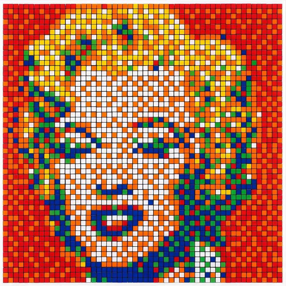 Invader, ‘Rubik Shot Red Marilyn NVDR1-4’, 12-02-2023, Print, Diasec-mounted Giclée on aluminium composite panel, Heni, Numbered