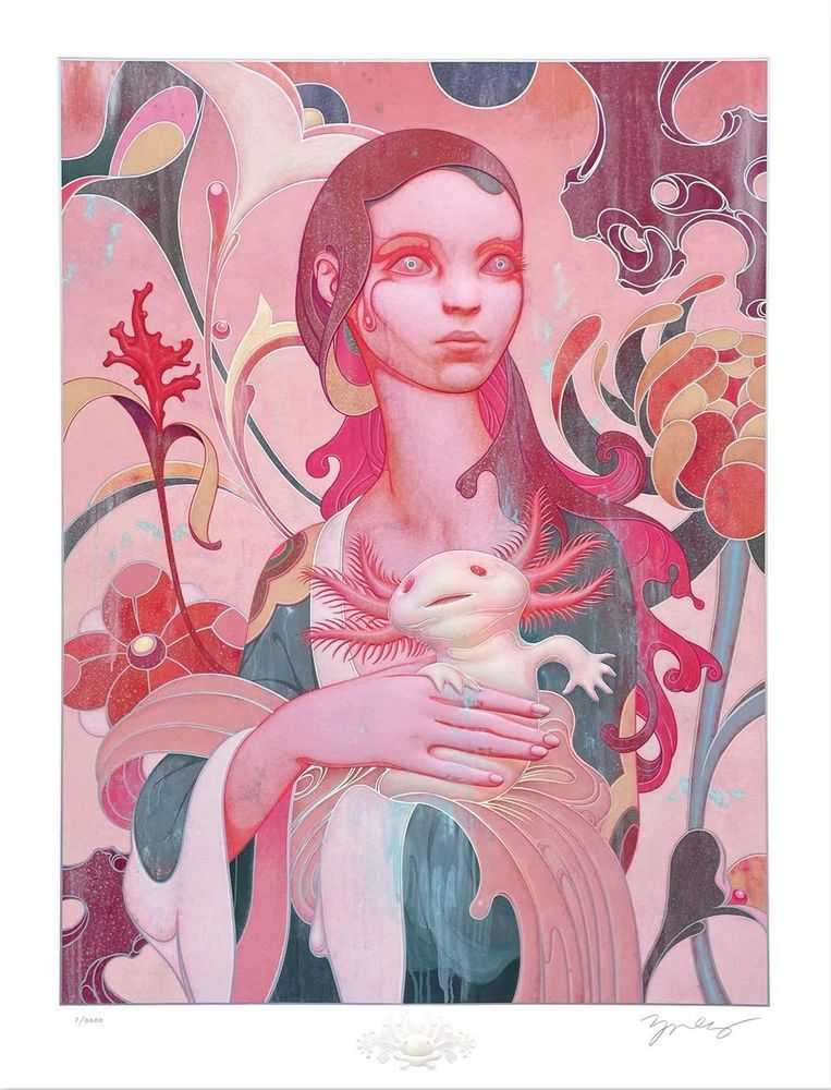 James Jean, ‘Lady With An Axolotl’, 17-11-2020, Print, Pigment print on archival 310gsm 100% cotton rag paper with archival pigment based ink, Self-released, Numbered