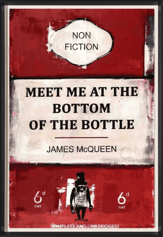 James Mcqueen, ‘Meet Me at the Bottom of the Bottle’, 2022, Print, Mixed media print in colours with hand-embellishments, Castle Fine Art , Numbered, Framed