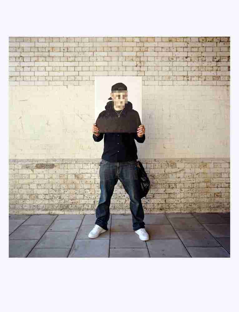 James Pfaff, ‘Banksy, Canvas Session, (Bin Bag), London, 2004’, 2022, Print, Archival Fujicolor C-Type handprint, glossy. (From the original negatives), Self-released, Numbered