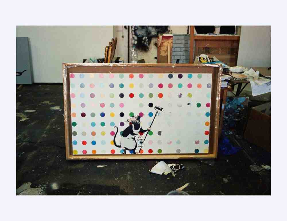 James Pfaff, ‘Banksy, Studio Session (III), London, 2004’, 2022, Print, Archival Fujicolor C-Type handprint, glossy. (From the original negatives), Self-released, Numbered