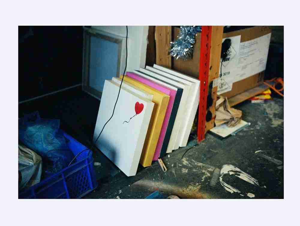 James Pfaff, ‘Banksy, Studio Session (IV), London, 2004’, 2022, Print, Archival Fujicolor C-Type handprint, glossy. (From the original negatives), Self-released, Numbered