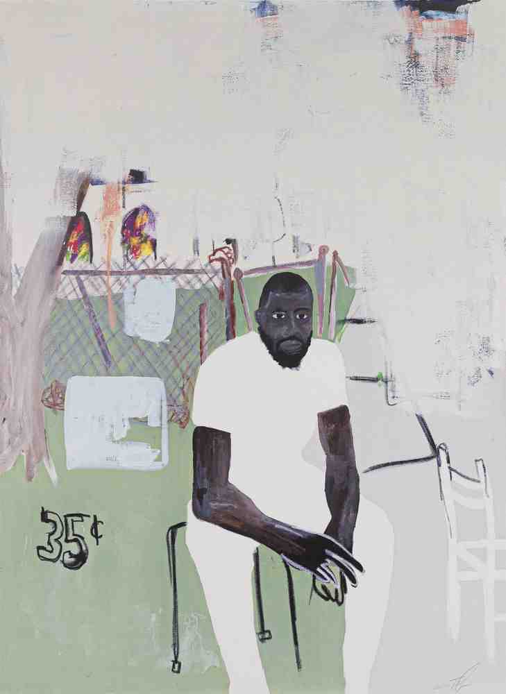 Jammie Holmes, ‘A Self Portrait Of An Artist On Narrow Street (Hand Finished)’, 06-08-2020, Print, 4 colour Process Serigraph Print on Mohawk Superfine UltraWhite, 160 lb cover, Louis Buhl & Co, Handfinished