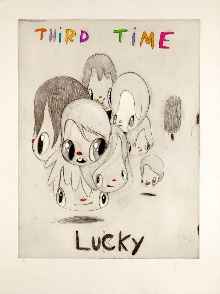 Javier Calleja, ‘Third Time Lucky’, 2021, Print, Printed on 300gsm off white Arches Velin paper, combining a traditional soft ground etching using a copper plate with unique hand-finished elements in pencil and watercolour, Avant Arte, Numbered, Dated, Handfinished