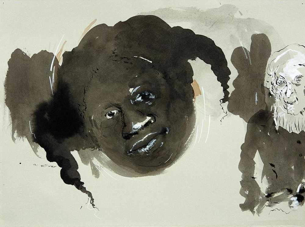 Kara Walker, ‘Untitled, from the series The Gross Clinician Presents Pater Gravidam’, 2021, Print, Photolithograph in four colours on Rives BFK paper, Kunstmuseum Basel, Numbered