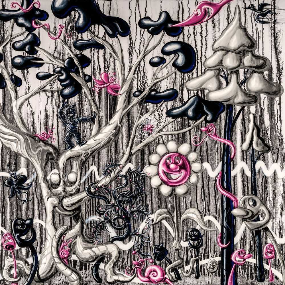 Kenny Scharf, ‘Furungle (Black)’, 2021, Print, Archival pigment ink print with silkscreened high gloss varnish and diamond dust on Innova Etching Cotton Rag 315 gsm fine art paper, Lococo Fine Art, Numbered