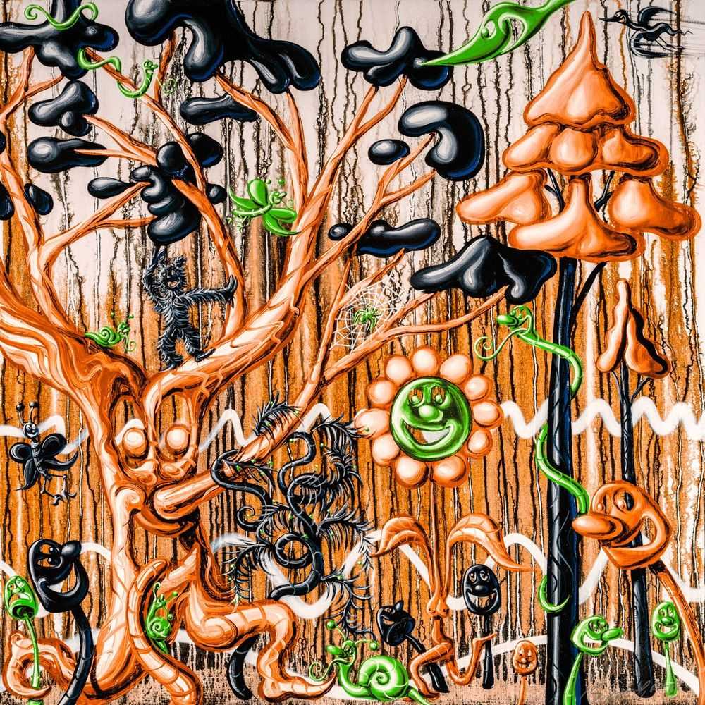 Kenny Scharf, ‘Furungle (Orange)’, 2021, Print, Archival pigment ink print with silkscreened high gloss varnish and diamond dust on Innova Etching Cotton Rag 315 gsm fine art paper, Lococo Fine Art, Numbered
