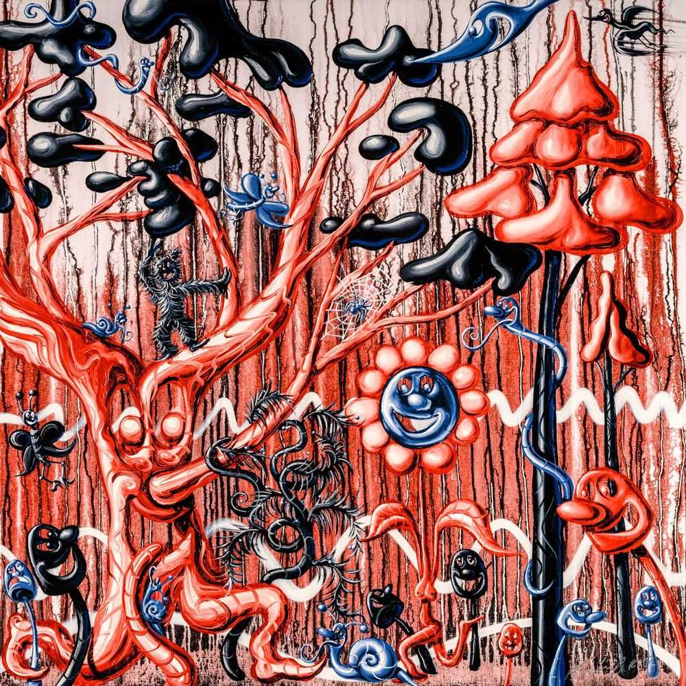 Kenny Scharf, ‘Furungle (Red)’, 2021, Print, Archival pigment ink print with silkscreened high gloss varnish and diamond dust on Innova Etching Cotton Rag 315 gsm fine art paper, Lococo Fine Art, Numbered