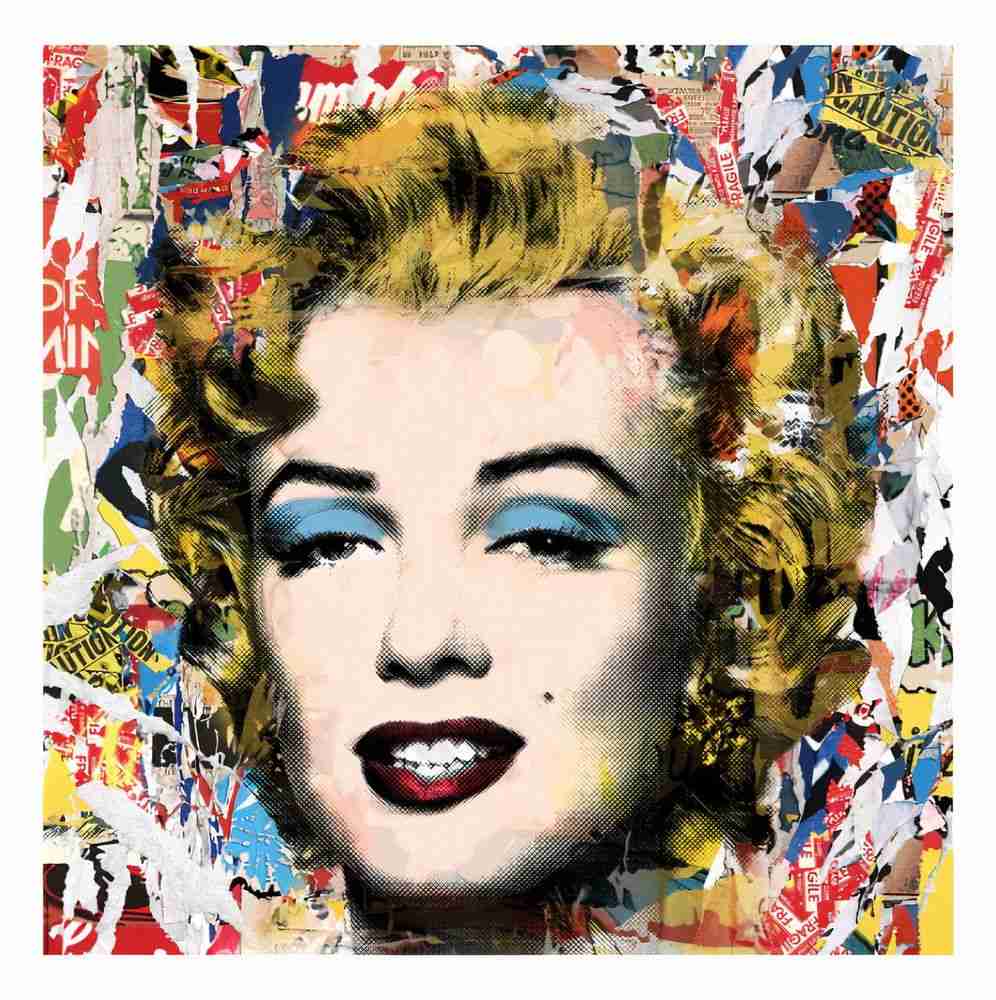 Mr. Brainwash, ‘Monroe POPfolio - Collage (24 x 24)’, 01-06-2022, Print, 8 color silkscreen on archival paper, Self-released, Numbered