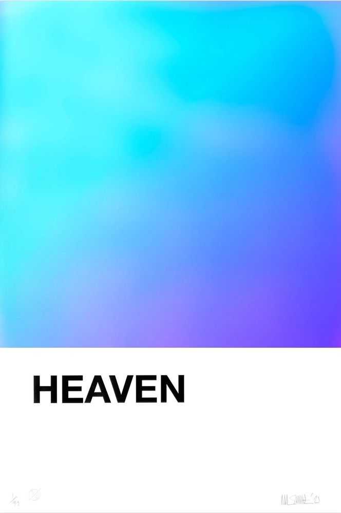 Nick Smith, ‘Heaven’, 15-12-2021, Print, Heidelberg Cylinder Foil and Letterpress on 550gsm paper, Rhodes Contemporary Art, Numbered, Dated
