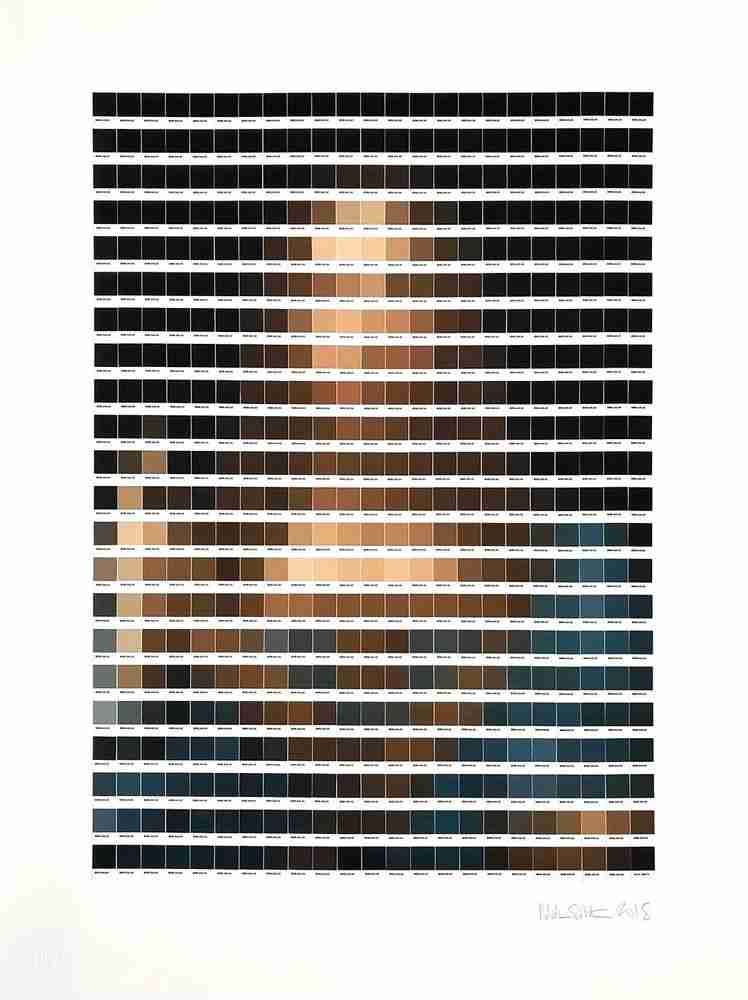 Nick Smith, ‘Salvator Mundi’, 28-11-2017, Print, Archival pigment on 310gsm Somerset Satin paper with screenprinted gloss varnish over each colour block, Self-released, Numbered, Dated