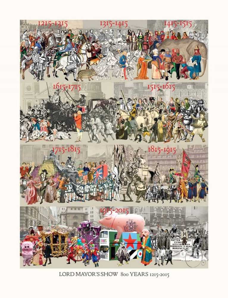 Peter Blake, ‘Lord Mayor's Show 800 Years, 1215 2015’, 2015, Print, Silkscreen print with glazes, CCA Galleries, Numbered