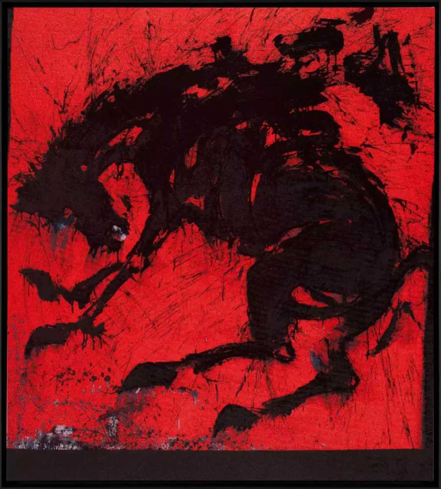 Richard Hambleton, ‘Tribeca Rider (Trial Proof Edition 3)’, 2021, Print, Seven colour silkscreen on torn edged Somerset Satin 410gsm, Castle Fine Art, Numbered