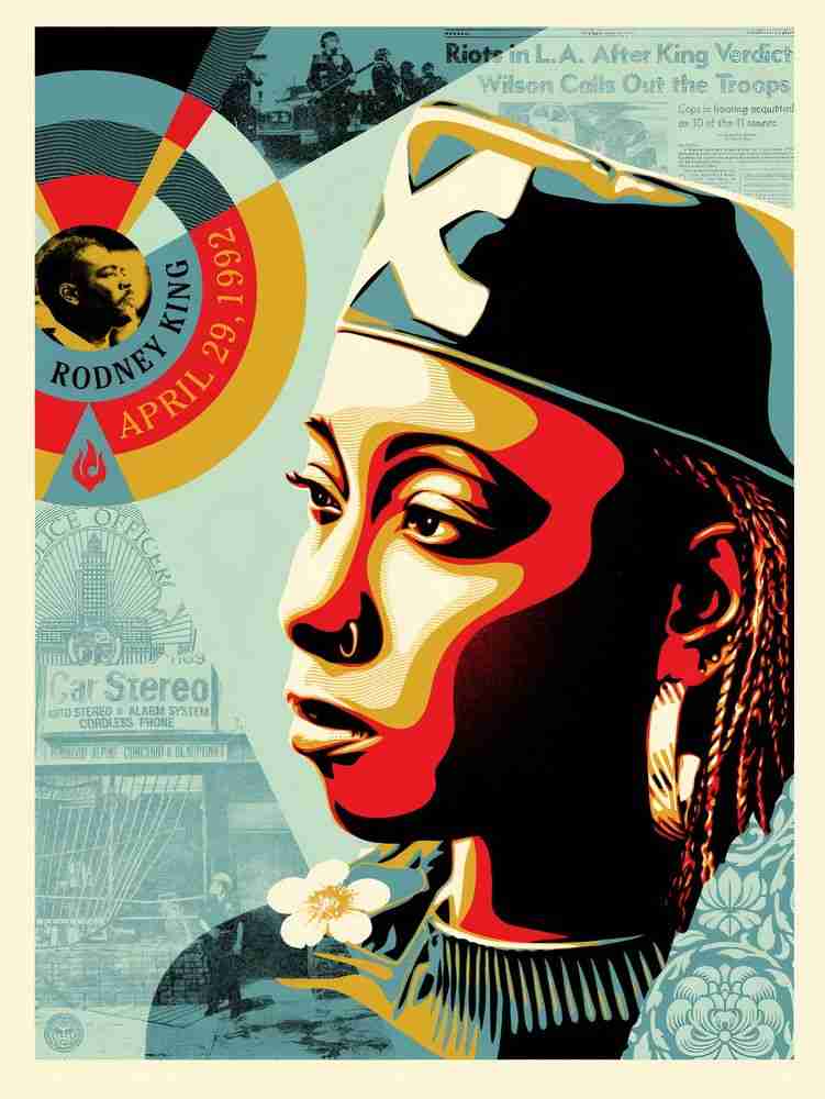 Shepard Fairey (Obey), ‘Eyes On The King Verdict’, 29-04-2022, Print, Screenprint on thick cream Speckletone paper, Self-released, Numbered, Dated
