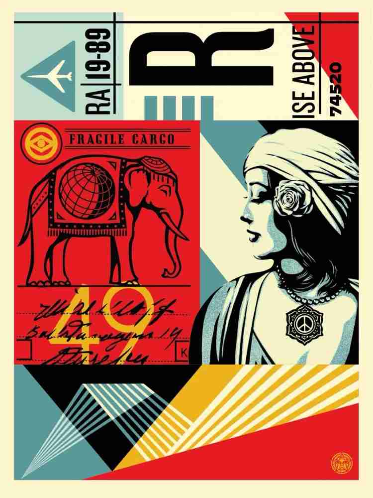 Shepard Fairey (Obey), ‘Fragile Cargo’, 18-01-2022, Print, Screenprint on thick cream Speckletone paper, Self-released, Numbered, Dated