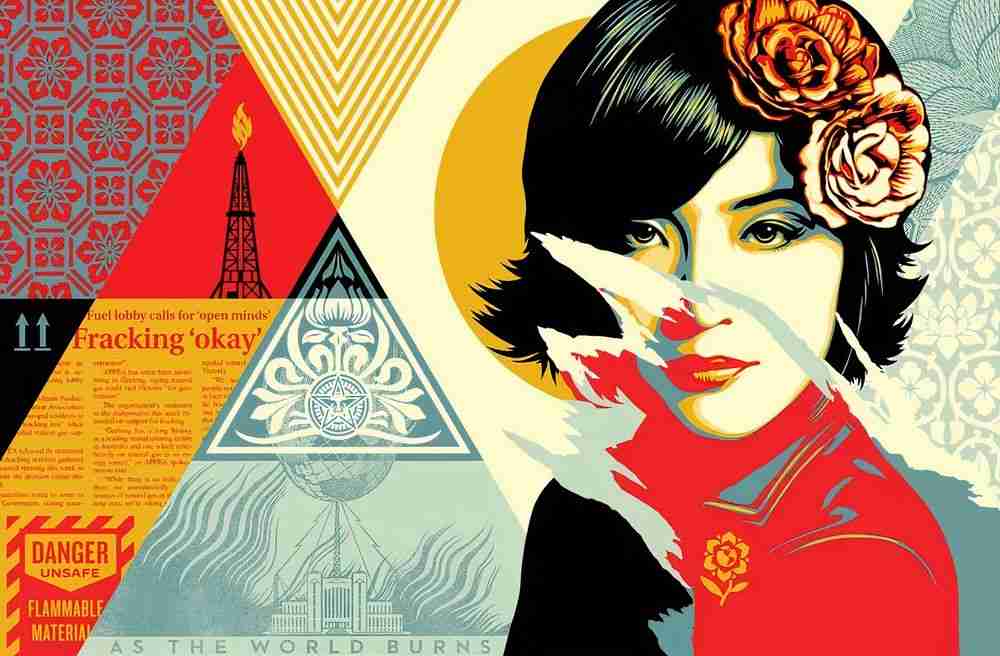 Shepard Fairey (Obey), ‘Open Minds’, 03-02-2022, Print, Screenprint on thick cream Speckletone paper, Self-released, Numbered, Dated