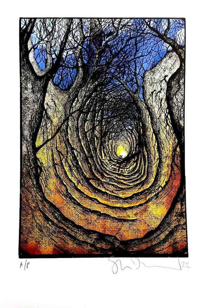 Stanley Donwood, ‘Somewhen’, 30-09-2021, Print, Archival pigment print on Minuet 300gsm paper with hand torn edges, The Lost Domain, Numbered, Dated