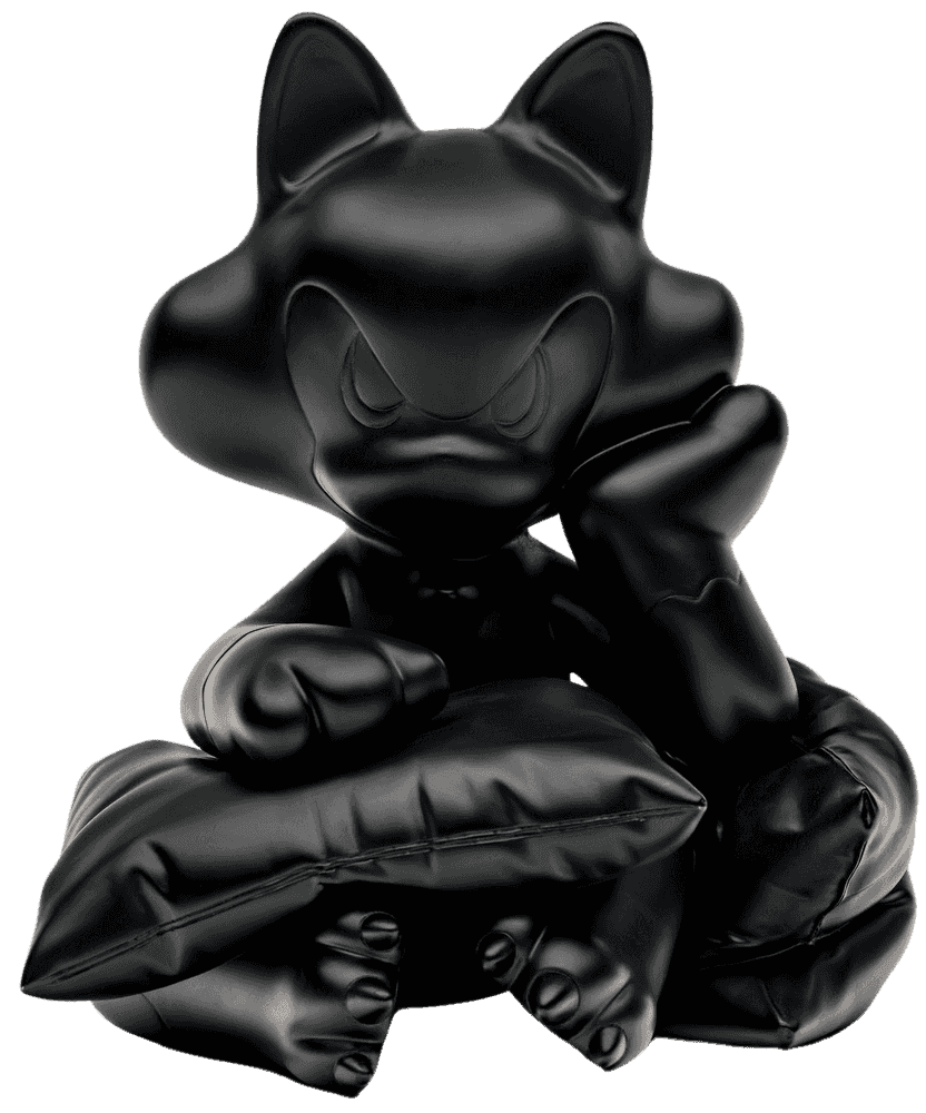 TIDE (Ide Tatsuhiro), ‘NITE NITE (Black)’, 03-03-2022, Sculpture, Bronze sculpture finished in black automotive paint, Avant Arte, Numbered