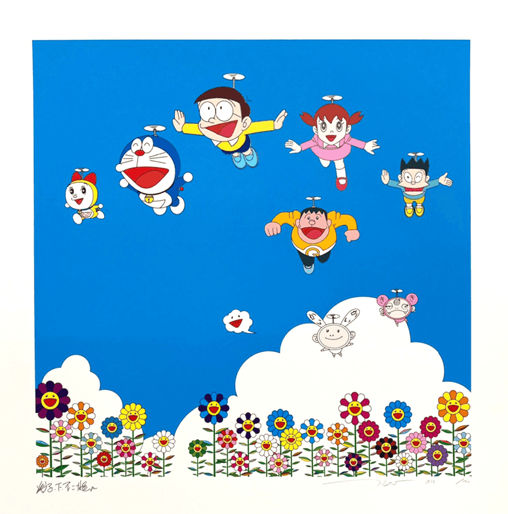 Takashi Murakami, ‘Summer Vacation with Me, My Brother, and Doraemon’, 2021, Print, Offset print, cold stamp and high gloss varnishing, Kaikai Kiki Co., Ltd., Numbered