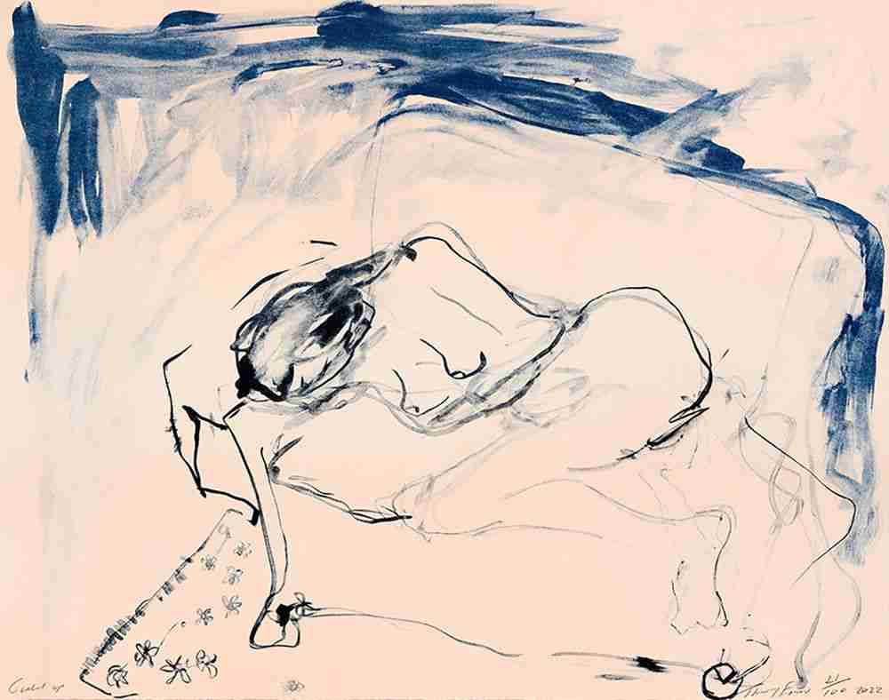 Tracey Emin, ‘Curled Up’, 22-09-2022, Print, 2 colour lithographs on Somerset Velvet Warm White 400gsm, Counter Editions, Numbered, Dated