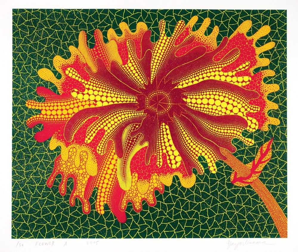 Yayoi Kusama, ‘Flowers A’, 2005, Print, Screenprint on paper, null, Numbered, Dated