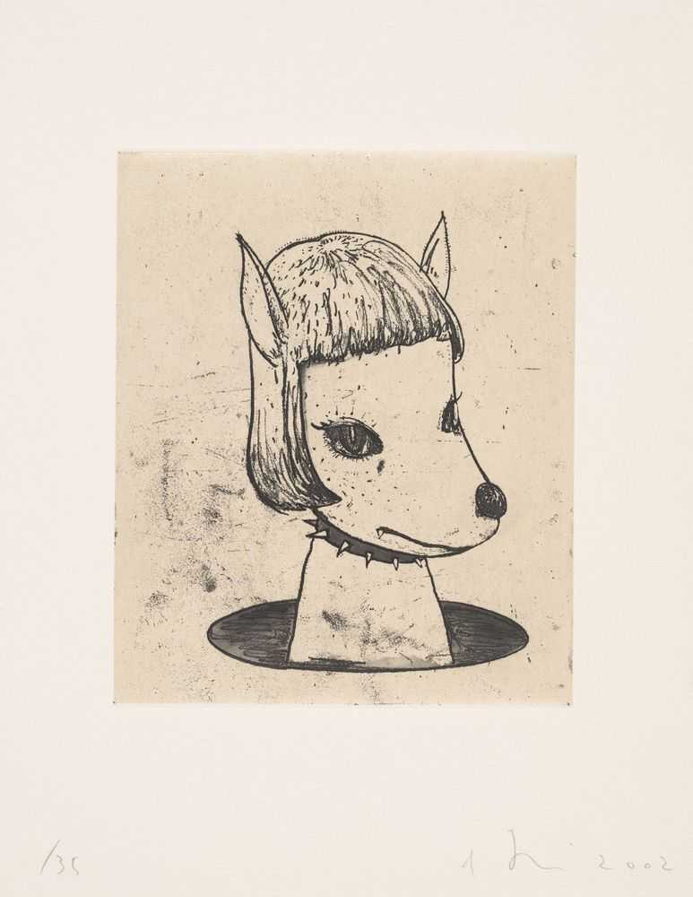 Yoshitomo Nara, ‘Spockie’, 2002, Print, Soft-ground etching and aquatint, on Japanese paper chine-collé to wove paper, with full margins, KIDO Press, Numbered, Dated